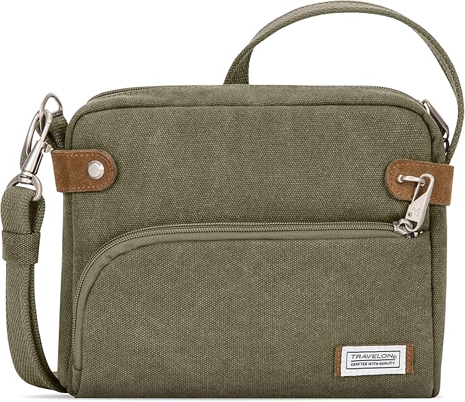 Travelon Antitheft Heritage Small Crossbody Bag, Sage (green) 33071