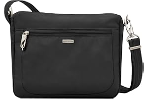 Travelon Anti-Theft Classic Small E/W Crossbody Travel Totes, Black