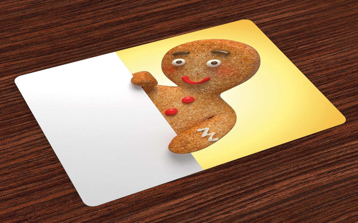 Ambesonne Gingerbread Man Place Mats Set of 4, Gingerbread