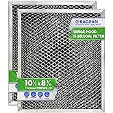 Stove Hood Vent Filter 10.5" x 8.8" 41F 97007696 Fit's Nutone & Broan Range Hood Filter Replacement for Ductless Exhaust Fan - Mesh Screen Filters Grease & Carbon Freshens Kitchen Oven Air (2-Pack)