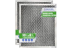 BAGEAN Stove Hood Vent Filter 10.5" x 8.8" 41F 97007696 Fit's Nutone & Broan Range Hood Filter Replacement for Ductless Exhaust Fan - Mesh Screen Filters Grease & Carbon Freshens Kitchen Oven Air (2-Pack)