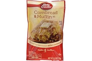 Betty Crocker, Muffin Mix, Authenic Cornbread & Muffin Mix, 6.5-Ounce Pouches (Pack of 6)