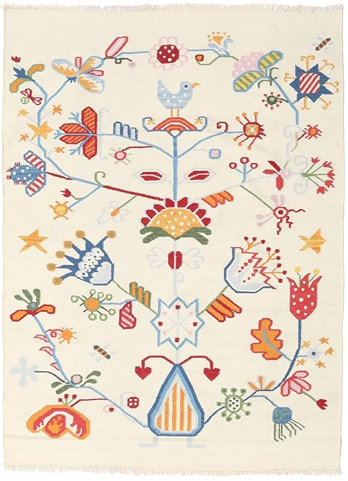 Carpetvista Kelim Modern Teppich 140x192 Orientteppich Amazon De