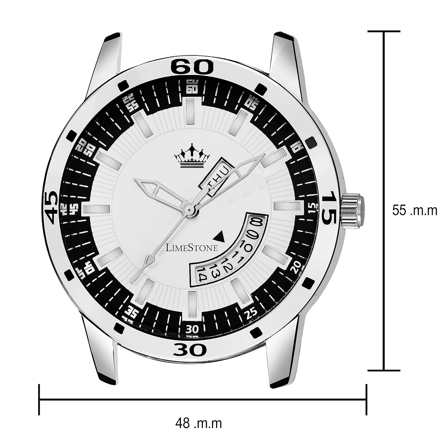 limestone analogue silver dial men's & boy's watch - ls2704