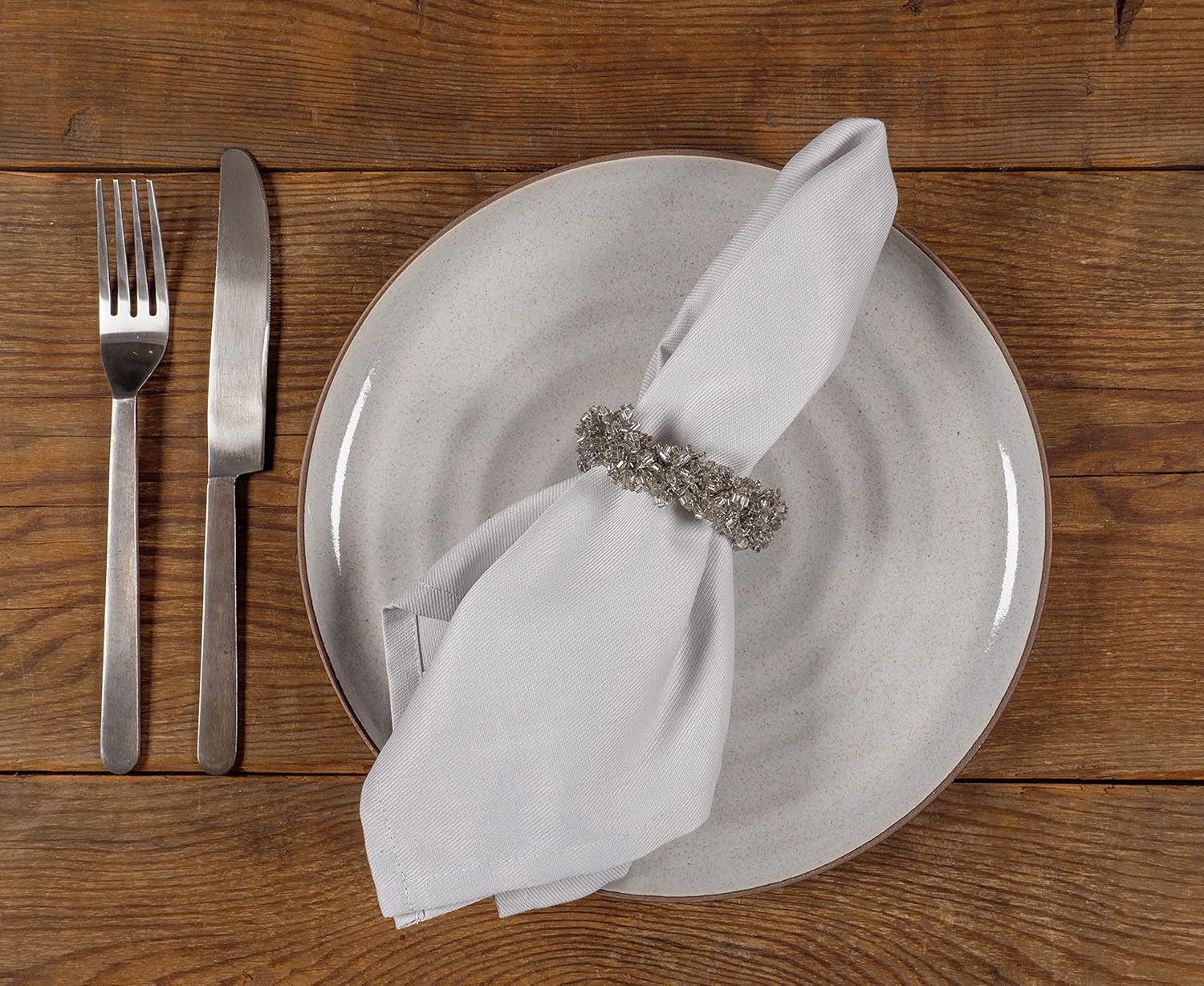 KAF Home Feast Dinner Napkins | Set of 12 Oversized, Easy-Care, Cloth Napkins (18 x 18 Inches) - Gray: Home & Kitchen