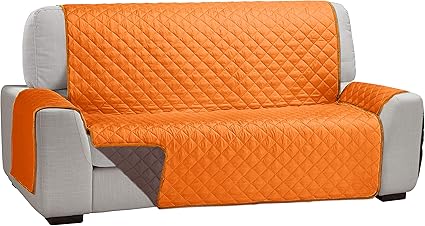 martina home martina dual cover cubre sofa acolchado reversible naranja marron 2 plazas