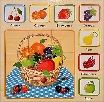 Toyshine Wooden Puzzle Toy, Educational and Learning Toy - Fruits sPuzzle