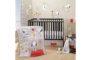 Bedtime Originals Snoopy Love 3-Piece Infant Baby Nursery Crib Bedding Set
