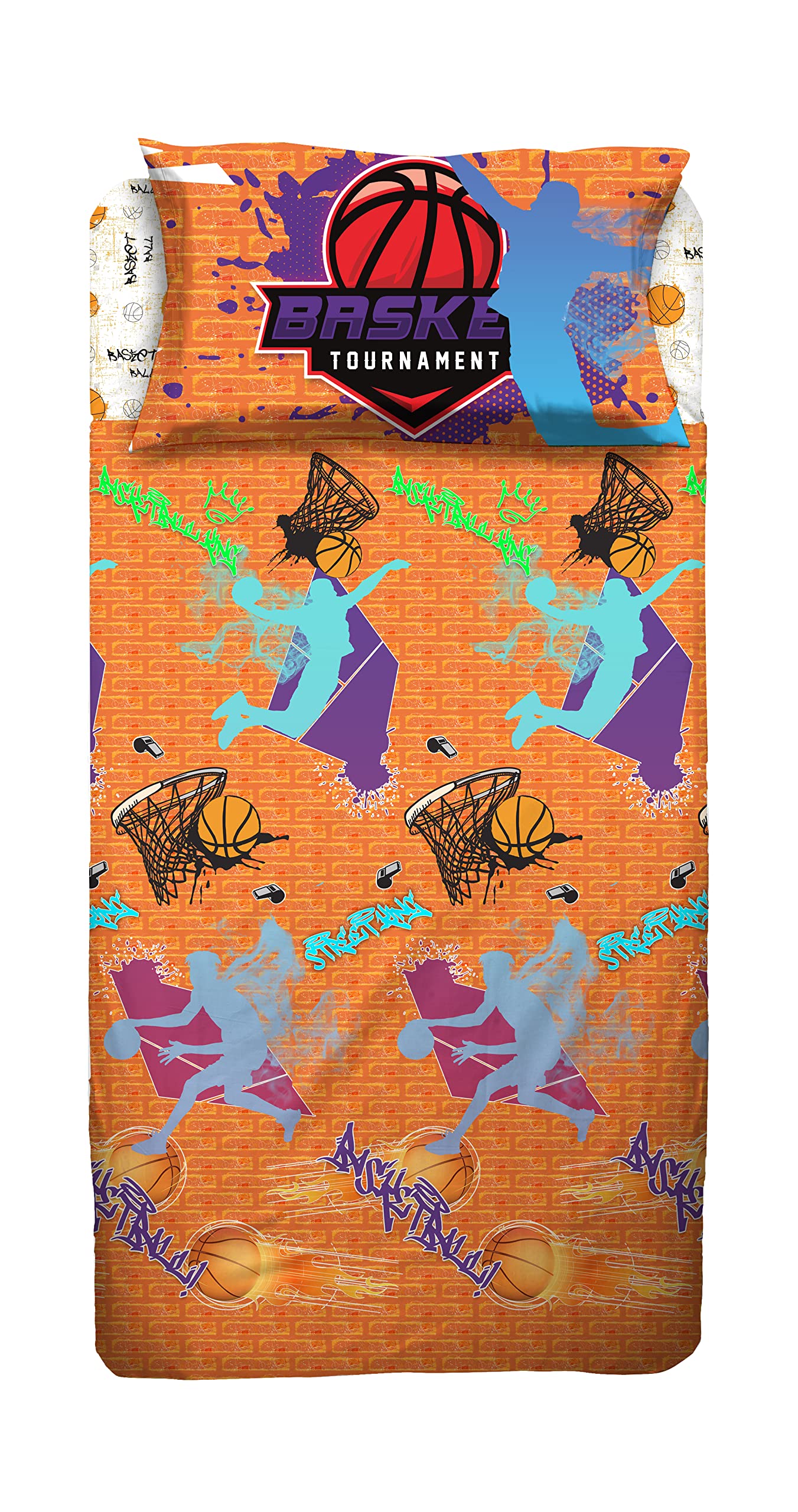 Hermet Basketball Single Sheet Set | Basketball | 100% Cotton