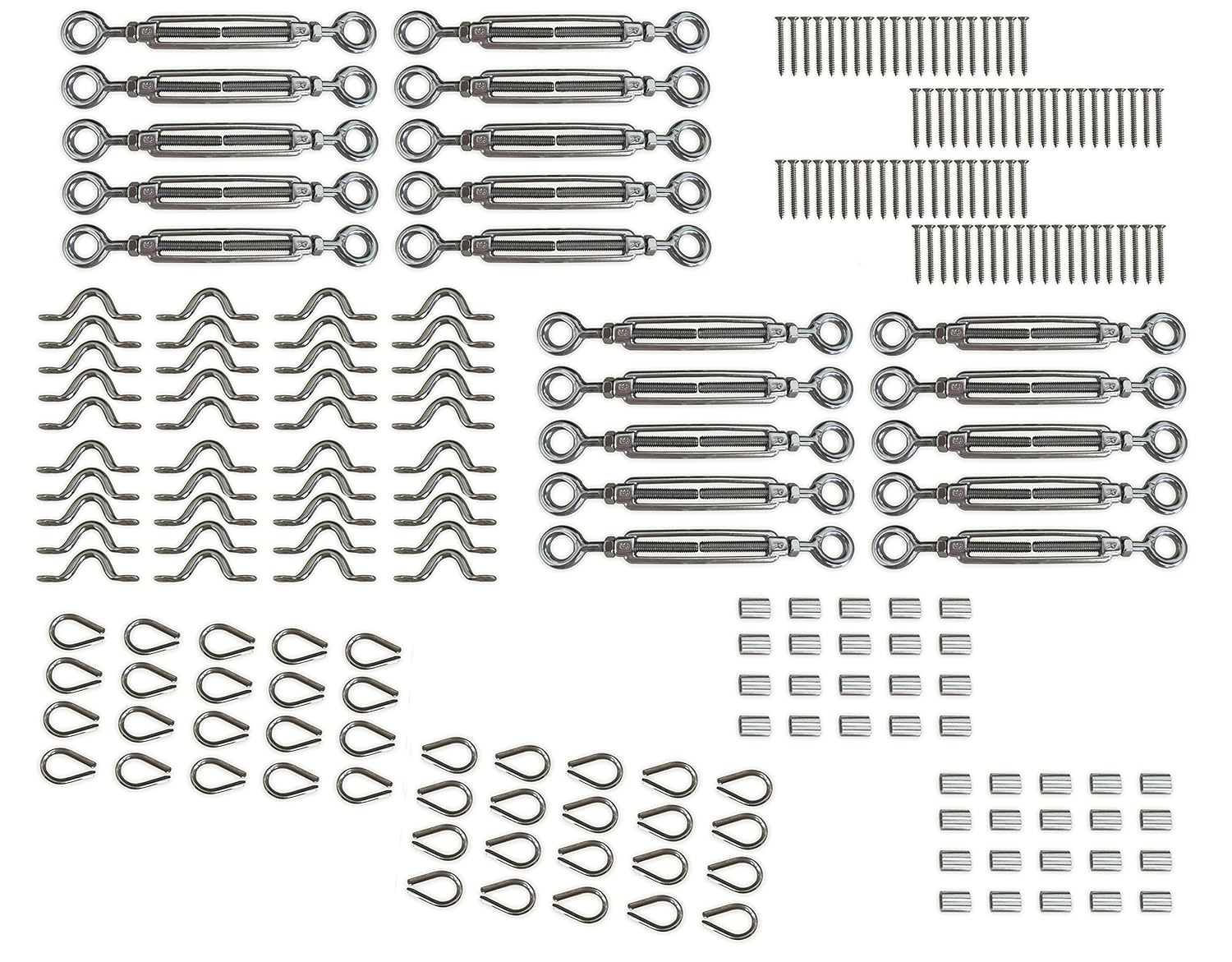 Muzata Stairs Staircase Handrail Banister Rail Support Kit 20pack