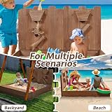 Yaheetech 134 cm x 112.5 cm Wooden Outdoor Sandbox for Kids 3-8 view 9