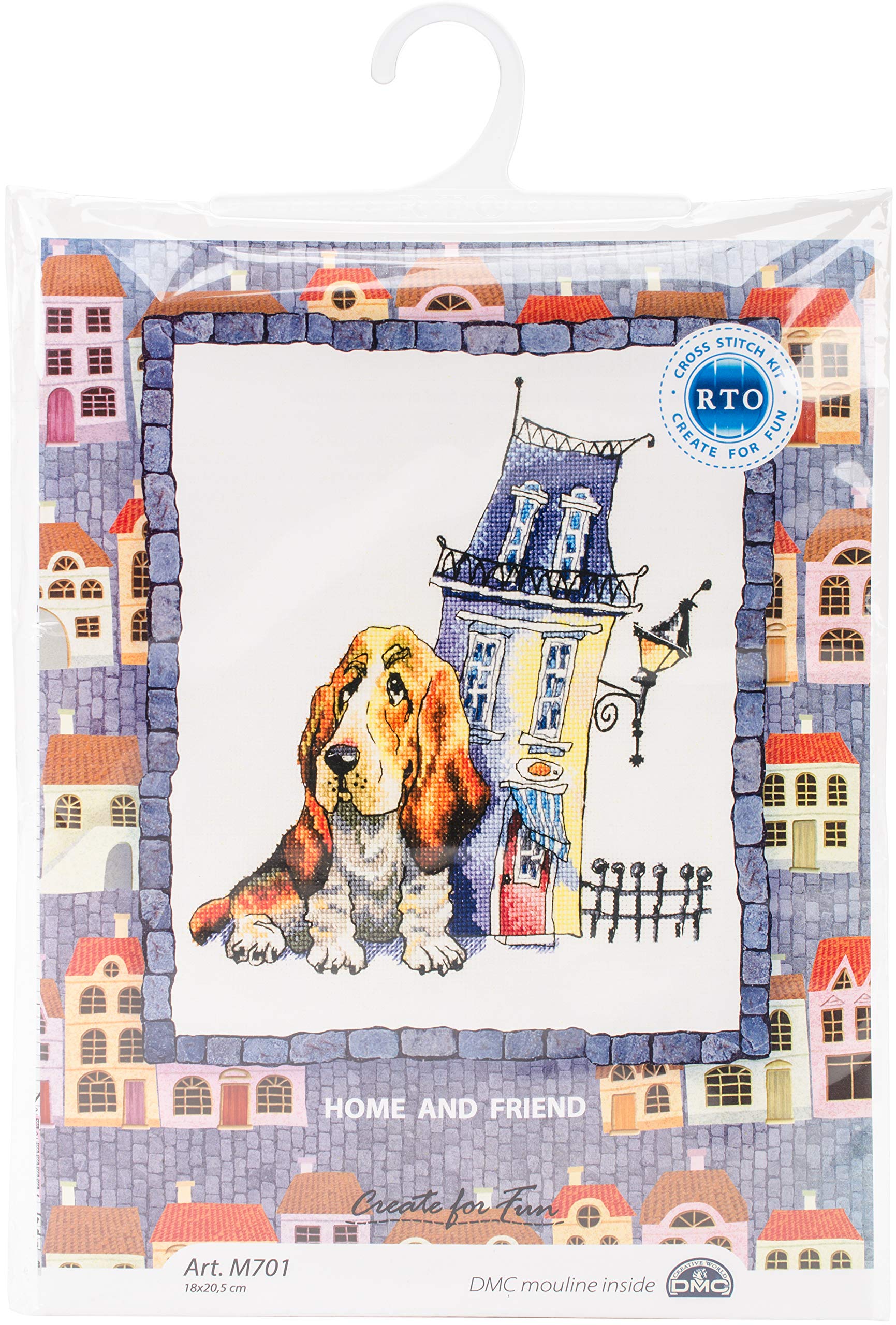RTO "Home And Friend 16 Count Counted Cross Stitch Kit, 100 Percent Cotton, Multi-Colour, 27.94 x 20.955000000000002 x 0.63500000000000001 cm