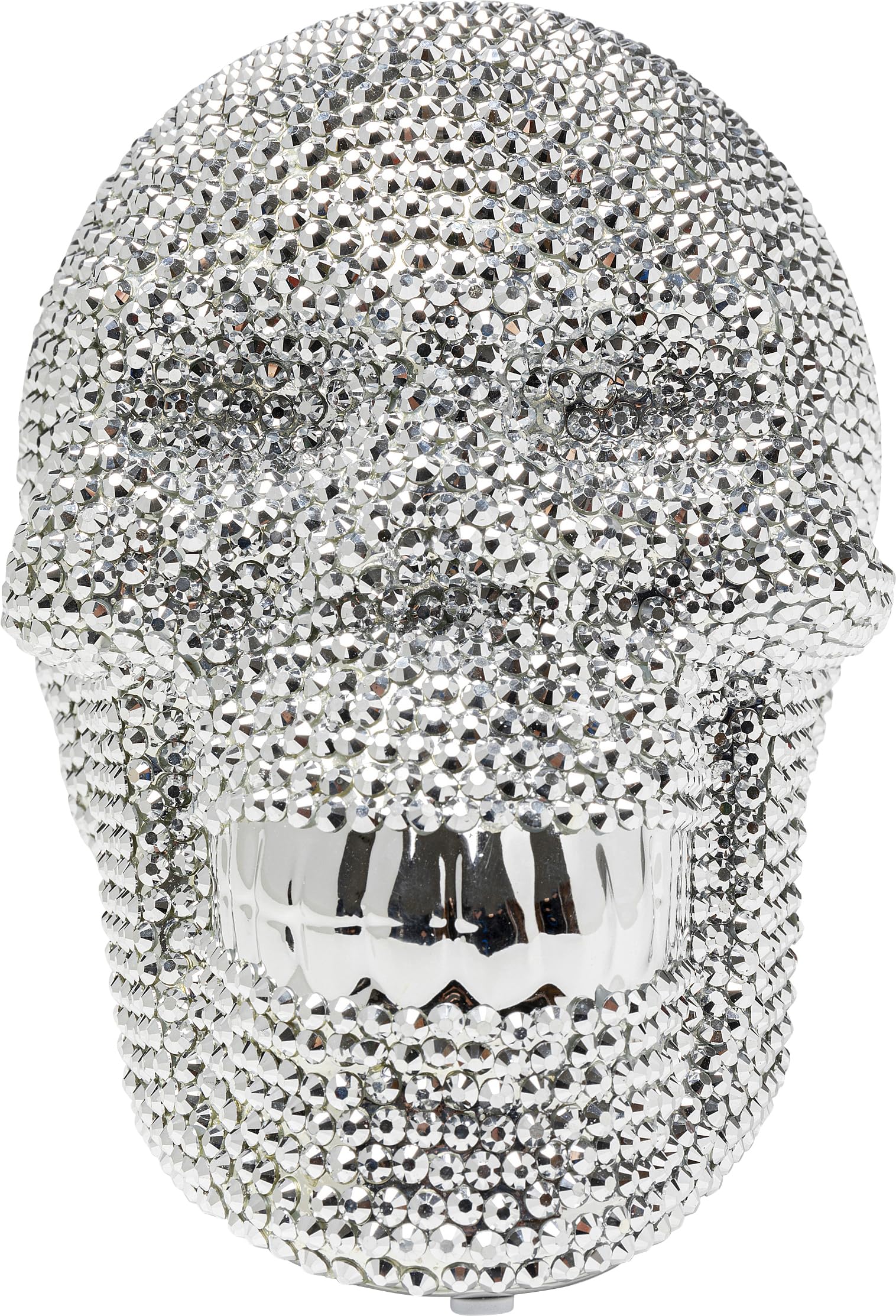 Kare Skull Crystal Money Bank, Silver