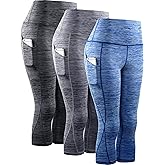 NELEUS Women's Yoga Running Capris Tummy Control High Waist Workout Pants