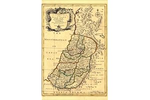 History Galore 24"x36" Gallery Poster, map of palestine Holy Land 12 Tribes Israel Travels of Jesus 1752