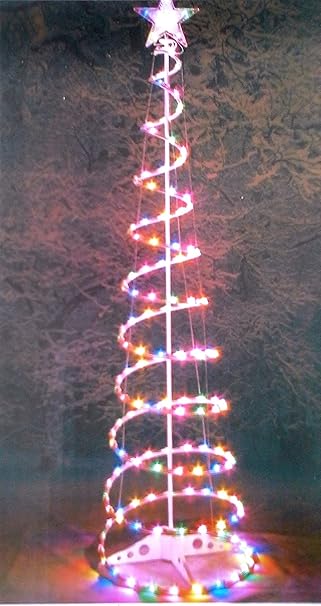 Amazon.com: twinkle star 6ft lighted pop up christmas tree decorations, pre-lit light up 160 led Amazon.com: TDC USA 6 Foot Pre-lit Spiral Christmas Tree Yard Art, White with Multicolor Lights