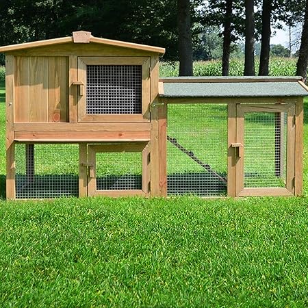 Zooprimus Kaninchenstall 01 PL Hasenkäfig - MEISTER LAMPE - Stall für Außenbereich (für Kleintiere: Hasen, Kaninchen, Meersch