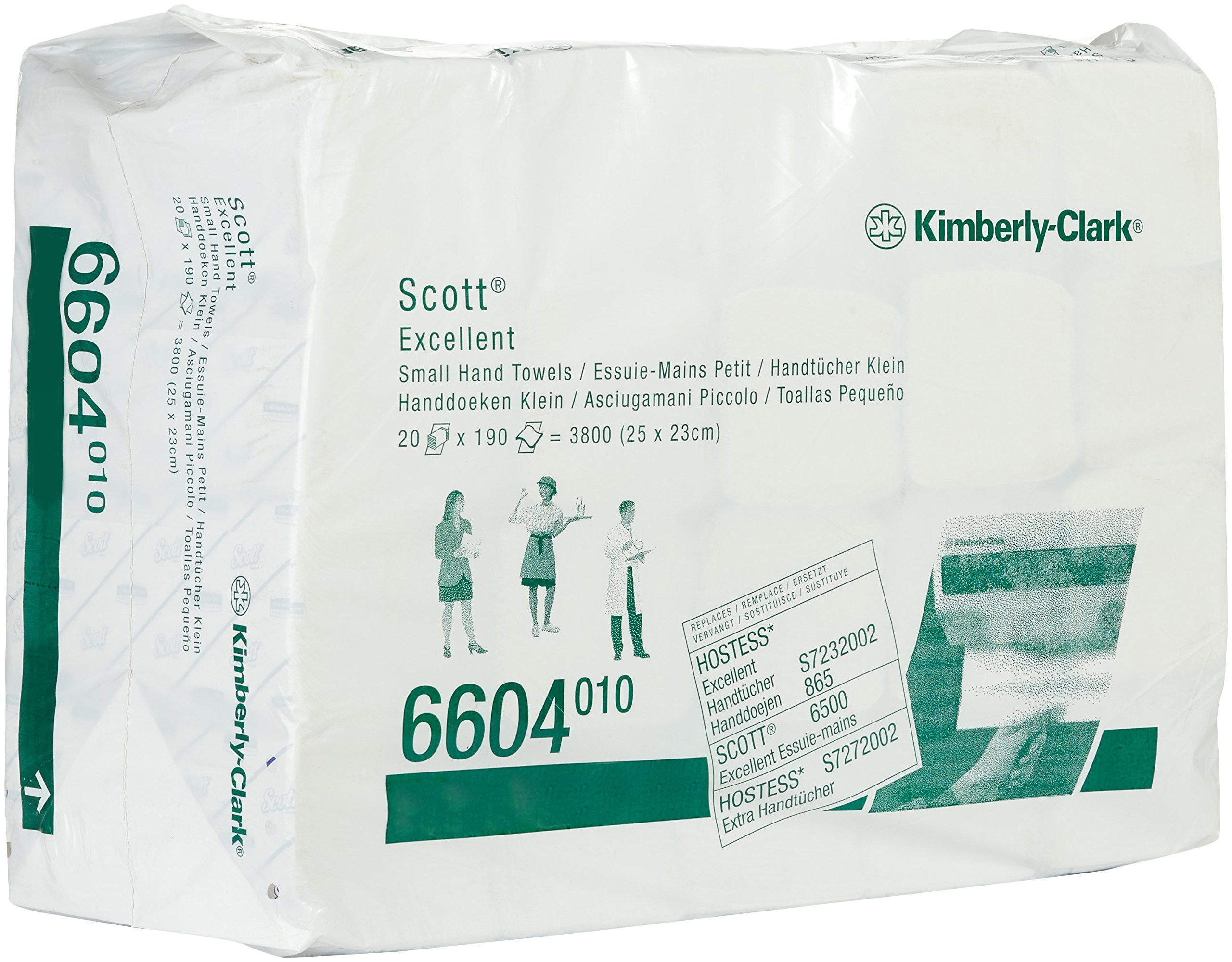 Scott Excellent 6604 Interfolded Hand Towels , 2 Ply, White, 20 packs x 190 Sheets