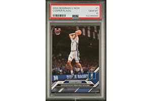 HOFSM.COM HALL OF FAME SPORTS MEMORABILIA Graded 2024 Topps Bowman U Now Cooper Flagg #1 Superstar Recruit Makes Debut With Duke Rookie RC Basketball Card PSA 10 Gem Mint