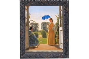 CANFRAVAS Plein Air Frame, Museum Collection Frames for Canvas Art, Solid Wood Floater Frame for Canvas Painting, Oil Painting Frames No Back and Cover (11"x14", Black)