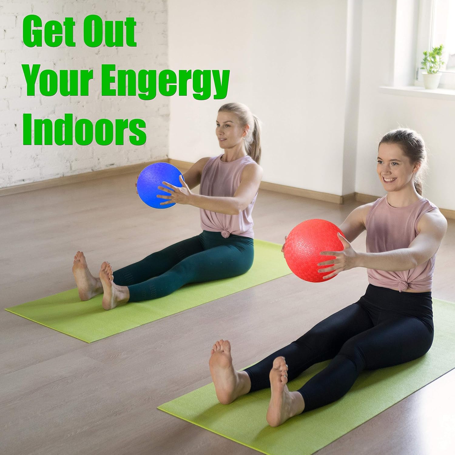 Premium Playground Balls 13 inch Best Bouncy Dodge Ball, Handball, Kickball Four Square for Boys Girls Adults. Exercise Yoga Balls Workout Therapy Fitness Pilates Balance + Pump : Sports & Outdoors