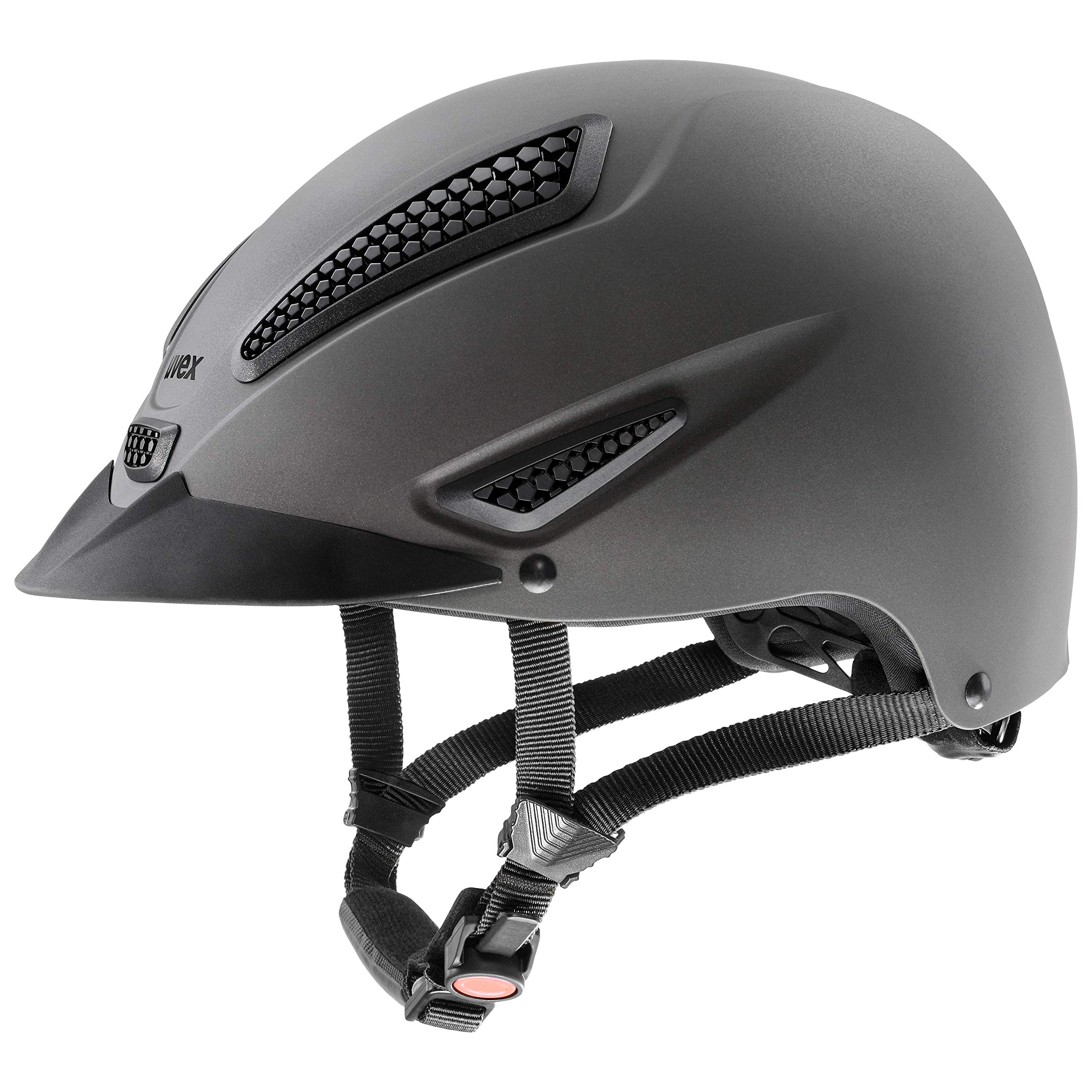 uvex Perfexxion II - Sturdy Riding Helmet for Men and Women - Individual Fit - Optimized Ventilation - Anthracite Matt - 54-55 cm
