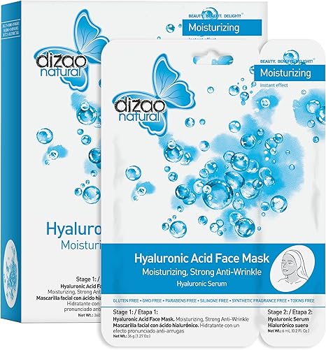 Download Hyaluronic Acid Face Mask 10 Masks Moisturizing Strong Anti Wrinkle 2 Step Hyaluronic Serum Amazon Ca Beauty PSD Mockup Templates