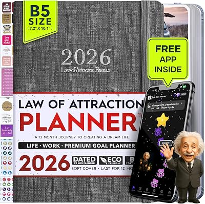 Freedom Mastery Law of Attraction Planner 2026 Hourly Weekly Monthly