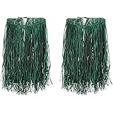 Beistle Adult Raffia Hula Skirts 2 Piece, 31" x 28", Green