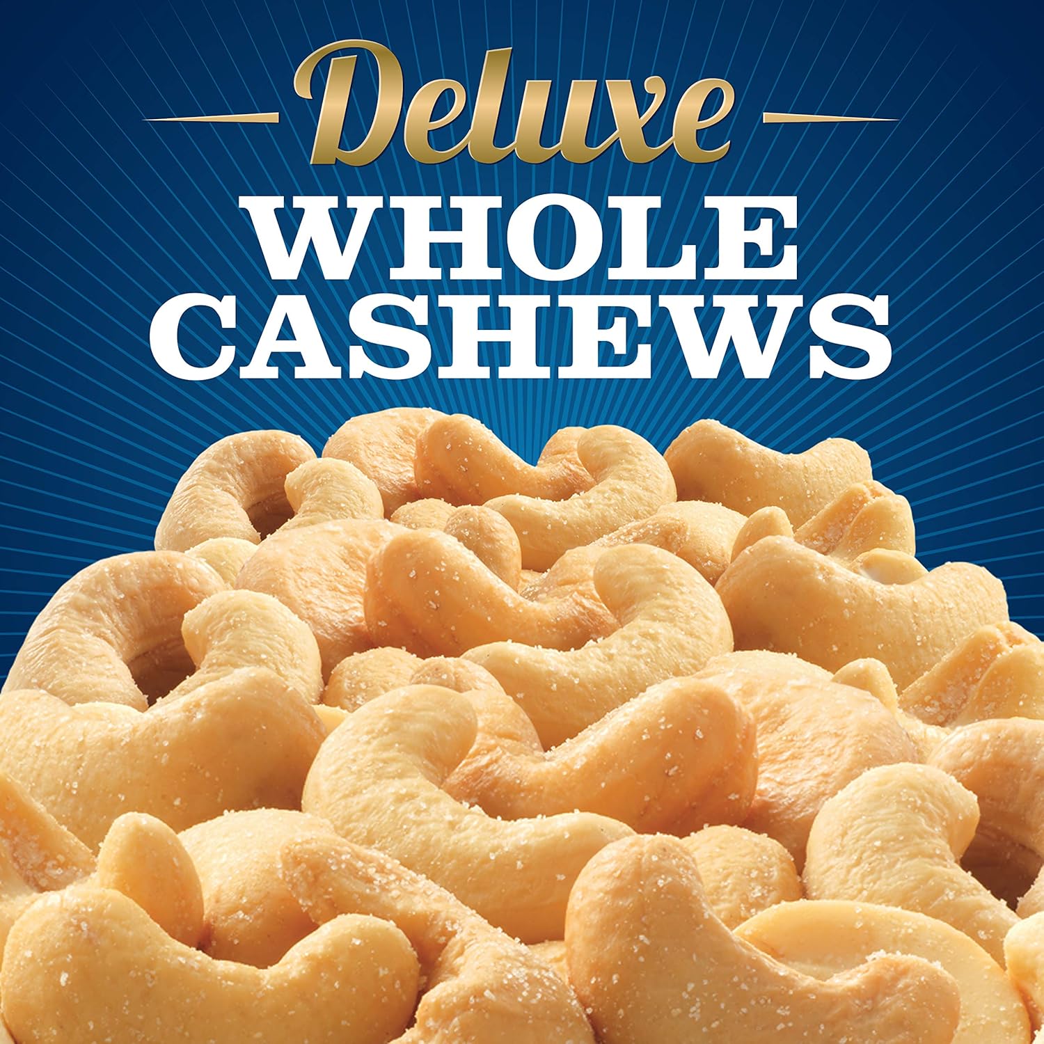 PLANTERS Deluxe Whole Cashews, 18.25 oz. Resealable Jar - Wholesome Snack Roasted in Peanut Oil with Sea Salt - Nutrient-Dense Snack & Good Source of Magnesium : Snack Cashews : Grocery & Gourmet Food