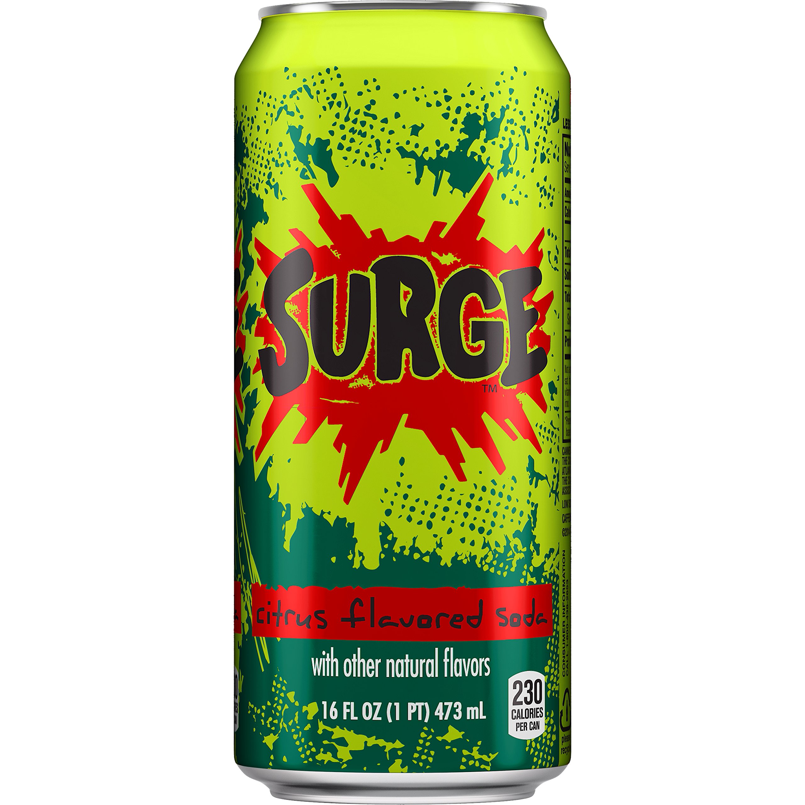 Surge Citrus Soda Soft Drinks, 16 fl oz, 12 Pack Buy Online in UAE