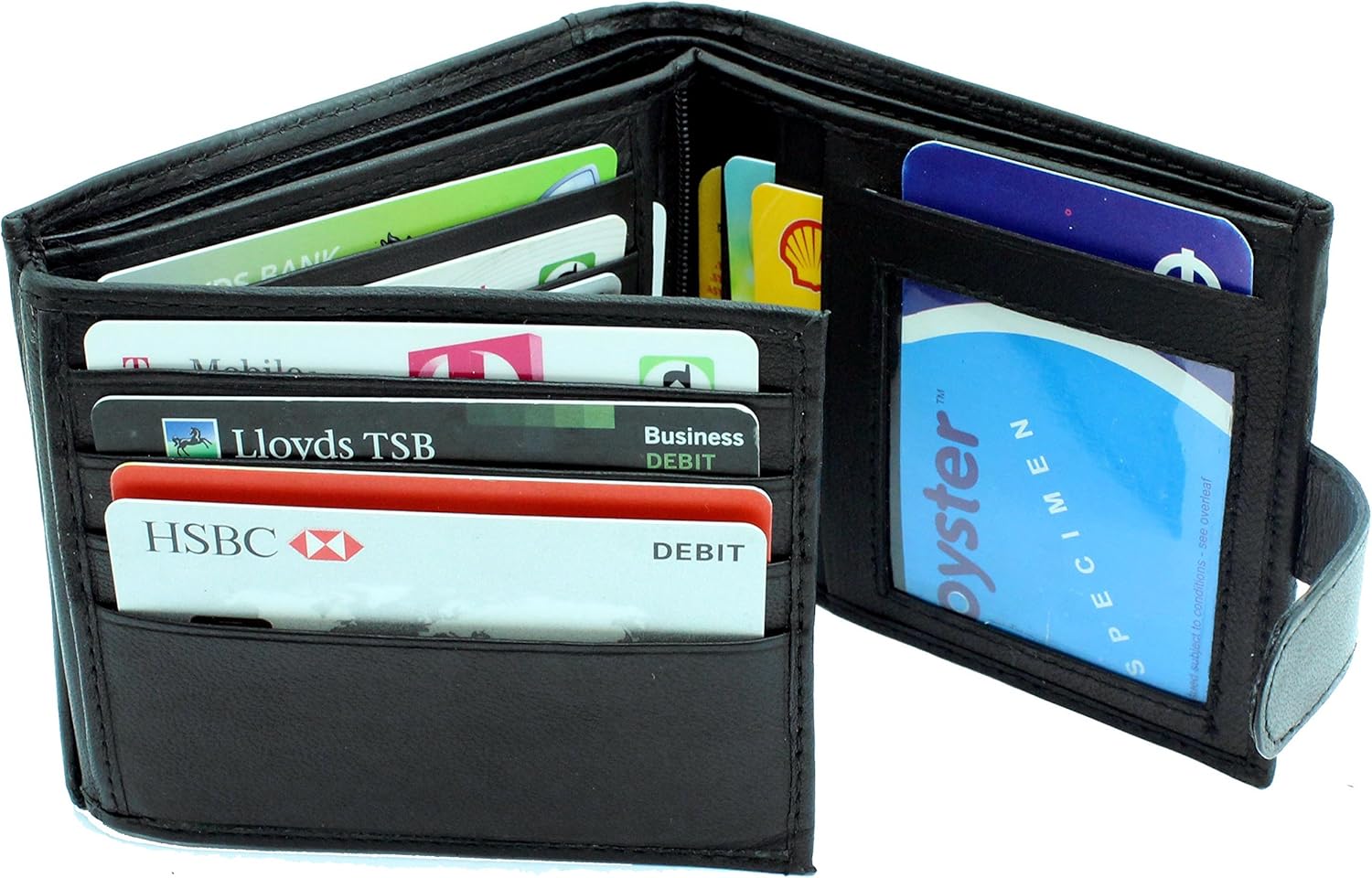 RAS WALLETS, Black, 12cm x 9.5cm - Image 5