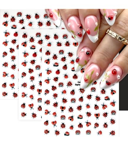 Décalcomanies à L'eau Coccinelle - Stickers Nails Art Mignons Pour Ongles