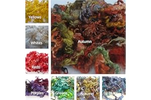 heidifeathers Dyed Curly Wool Locks 7 Colour Mix