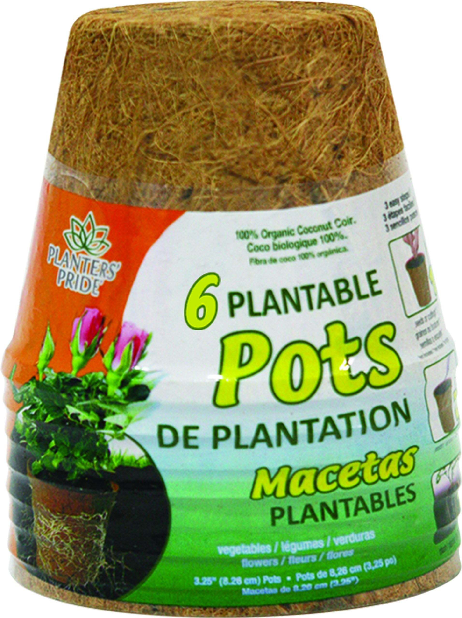 Myers/Itml/Akro Mils 4" Fiber Grow Pots, 6pk