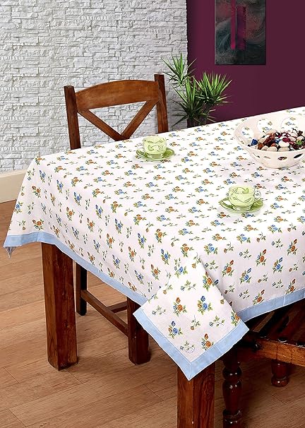 BSB Trendz Cotton Printed 6 Seater Table Cover, 90x60inch (Multicolour)