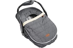 JJ Cole Baby Car Seat Cover, Blanket-Style Baby Stroller & Baby Carrier Cover, Heather Gray