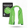 COLD FACTOR Instant Cooling Towel (Lime) | UPF 50+ & Reflective Safety | Moisture Wicking | Chemical-Free Evaporative Cooling |2 Hours of Cooling Comfort