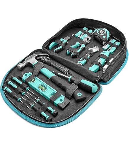 Edward Tools Harden 18 Piece Heavy Duty Tool General Household Tool Kit Hammer Pliers Screwdrivers Wrench Knife Measuring Tape Heavy Duty Storage Box - View #2