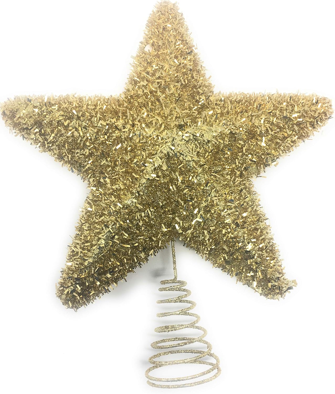 YLAB Christmas Tree Topper, Gold Tinsel Star Amazon.co.uk Kitchen