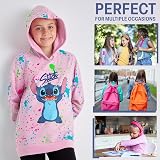 Disney Stitch Hoodie for Girls Teens Pink Splatter 7-8 Years view 2