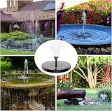 AISITIN Solar Fountain Pump 2.5W with 6 Nozzles for Bird Bath Garden Pond view 3