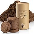 Bonsai Soil Discs for General Indoor Planting - Expands to 3 Quart (6.3 lb) | Premium Coconut Coir Well-Draining Expanding Soil Mix for Healthy Plants