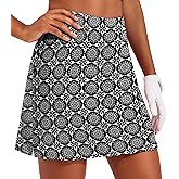 Ekouaer 16“ Golf Skorts for Woman with Inner Pockets Silicone Grippers Tennis Skirt Quick Dry Athletic Pickleball Skort