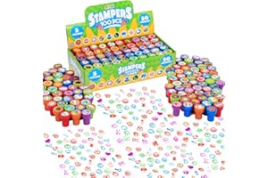 JOYIN 100 Pcs Assorted Stamps for Kids Self-Ink Stamps (50 Different Designs, Dinosaur, Zoo Safari Stampers) for Party Favor, Carnival Prizes, School, Easter Egg Stuffers, Halloween, Christmas