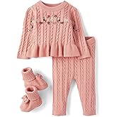 Gymboree baby-girls And Newborn Long Sleeve Sweater and Pants, 3 Piece Outfit