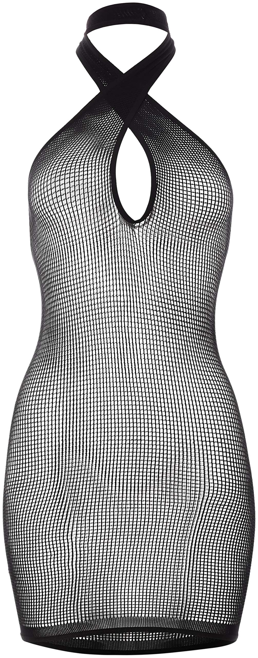 Mandy Mystery lingerie Mini Net Dress, Small/Large