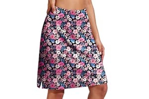 COOrun Women's 20" Knee Length Skorts Skirts Athletic Tennis Skorts Long Golf Skirt with Pockets Modest Skirts