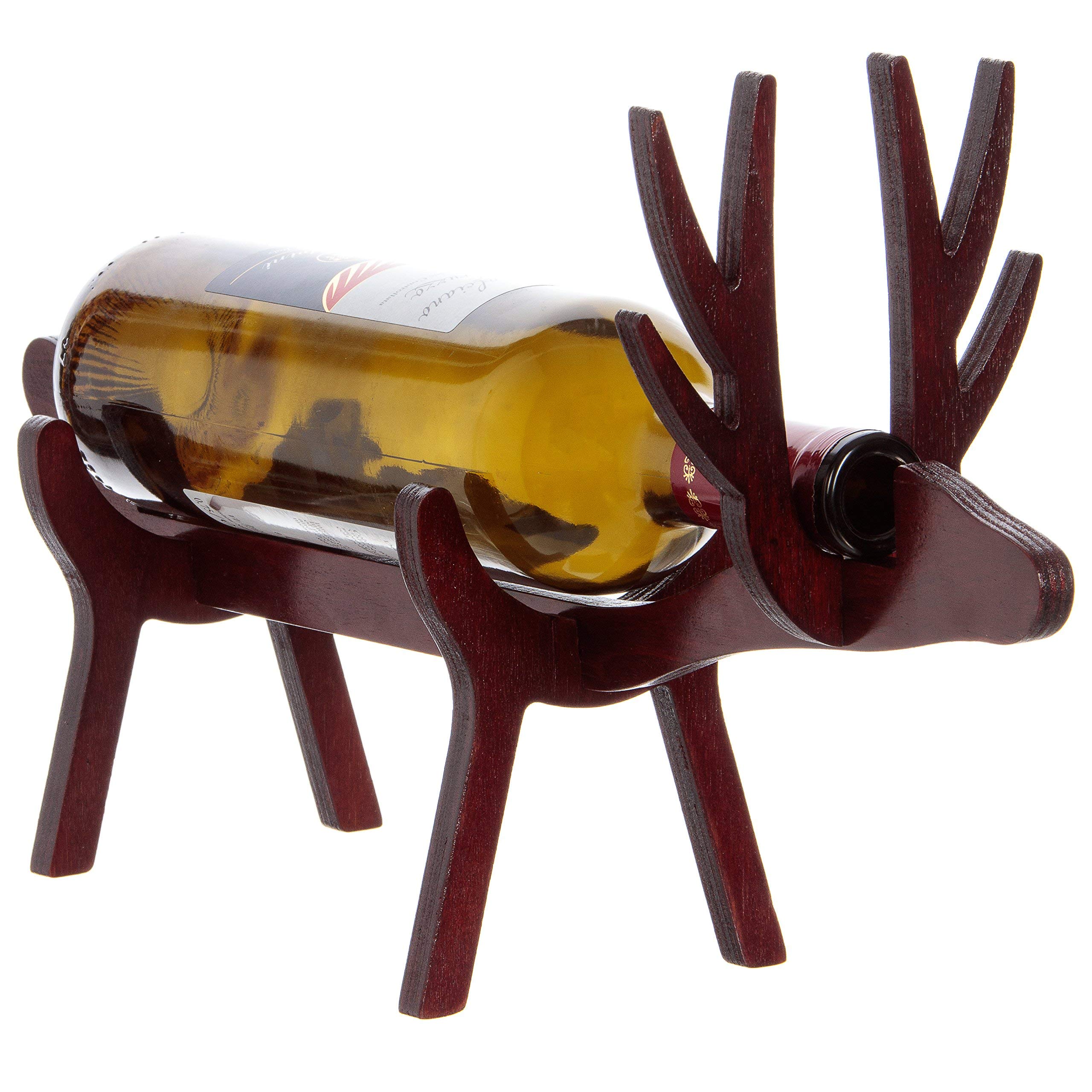 Vinology Wooden Bottle Holder Reindeer
