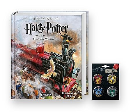 SCHMUCKAUSGABE: Harry Potter und der Stein der Weisen (vierfarbig illustrierte Schmuckausgabe) + 1. Original Harry Potter But